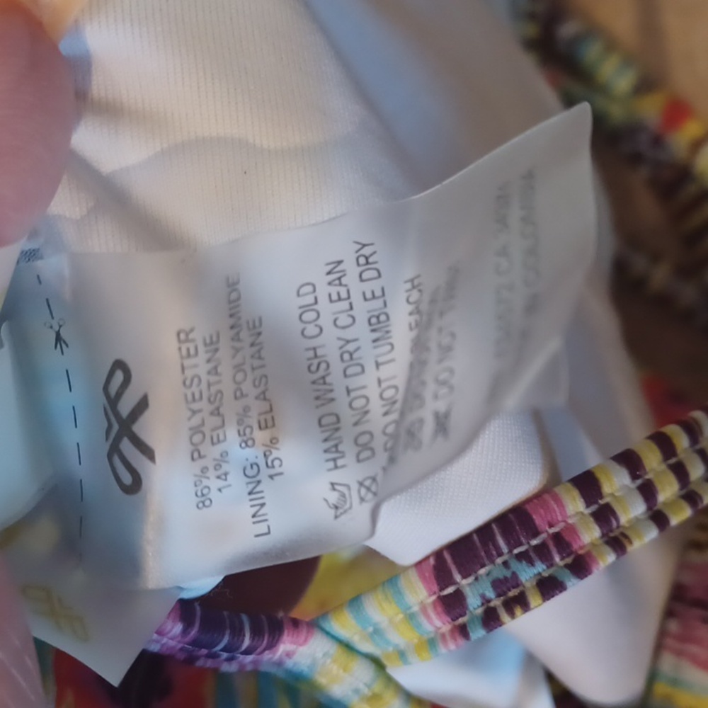 Pilyq Barcelona Multi-Colored Design Print Beaded Front Strappy Bikini Top - Picture 8 of 8